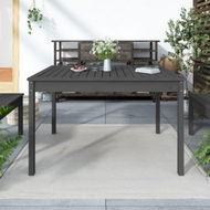 Detailed information about the product Garden Table Grey 121x82.5x76 Cm Solid Wood Pine.