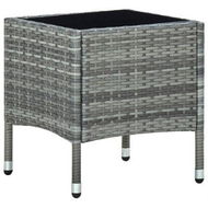 Detailed information about the product Garden Table Grey 40x40x45 Cm Poly Rattan