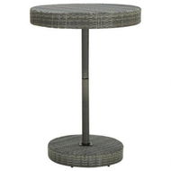 Detailed information about the product Garden Table Grey 75.5x106 Cm Poly Rattan