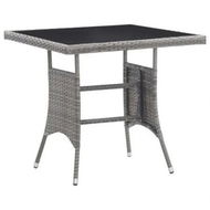 Detailed information about the product Garden Table Grey 80x80x74 cm Poly Rattan