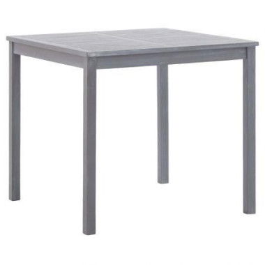 Garden Table Grey 80x80x74 Cm Solid Acacia Wood