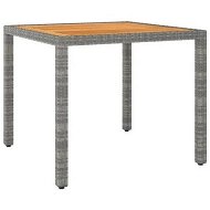 Detailed information about the product Garden Table Grey 90x90x75 cm Poly Rattan