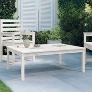 Detailed information about the product Garden Table White 121x82.5x45 cm Solid Wood Pine