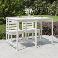 Detailed information about the product Garden Table White 159.5x82.5x110 cm Solid Wood Pine