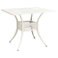 Detailed information about the product Garden Table White 90x90x73 Cm Cast Aluminium