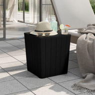 Detailed information about the product Garden Table With Removable Lid Black Polypropylene