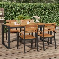 Detailed information about the product Garden Table With U-shaped Legs 180x90x75 Cm Solid Wood Acacia