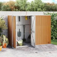 Detailed information about the product Garden Tool Shed Brown 225x89x161 cm Galvanised Steel