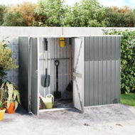 Detailed information about the product Garden Tool Shed Grey 225x89x161 cm Galvanised Steel