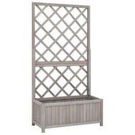 Detailed information about the product Garden Trellis Planter Grey 70x30x135 Cm Solid Firwood