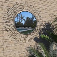 Detailed information about the product Garden Wall Mirror Sunburst 80 Cm Black