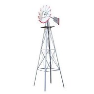Detailed information about the product Garden Windmill 6FT 186cm Metal Ornaments Outdoor Decor Ornamental Wind Will