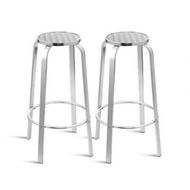 Detailed information about the product Gardeon 2-Piece Outdoor Bar Stools Patio Indoor Bistro Aluminum Chairs