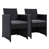Detailed information about the product Gardeon 2PC Outdoor Dining Chairs Patio Furniture Wicker Garden Cushion Hugo