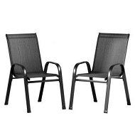 Detailed information about the product Gardeon 2PC Outdoor Dining Chairs Stackable Lounge Chair Patio Furniture Black