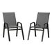 Gardeon 2PC Outdoor Dining Chairs Stackable Lounge Chair Patio Furniture Grey. Available at Crazy Sales for $84.95