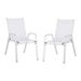 Gardeon 2PC Outdoor Dining Chairs Stackable Lounge Chair Patio Furniture White. Available at Crazy Sales for $89.95
