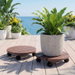 Gardeon 2PC Plant Carts HDPE Plant Caddy With Lockable Wheels Rolling Brown. Available at Crazy Sales for $44.95