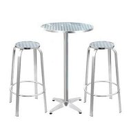 Detailed information about the product Gardeon 3-Piece Outdoor Bar Set Bistro Table Stools Adjustable Round Cafe