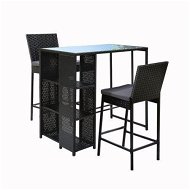 Detailed information about the product Gardeon 3-Piece Outdoor Bar Set Patio Dining Chairs Wicker Table Stools