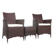 Detailed information about the product Gardeon 3PC Outdoor Bistro Set Patio Furniture Wicker Setting Chairs Table Cushion Brown