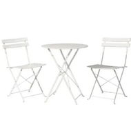 Detailed information about the product Gardeon 3PC Outdoor Bistro Set Steel Table and Chairs Patio Furniture White