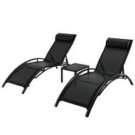 Detailed information about the product Gardeon 3PC Sun Lounge Outdoor Lounger Steel Table Chairs Patio Furniture Garden