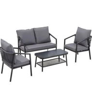 Detailed information about the product Gardeon 4 Seater Outdoor Sofa Set 4PCS Table Chair Setting Patio Furniture