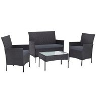 Detailed information about the product Gardeon 4 Seater Outdoor Sofa Set Wicker Setting Table Chair Furniture Dark Grey
