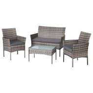 Detailed information about the product Gardeon 4 Seater Outdoor Sofa Set Wicker Setting Table Chair Furniture Grey