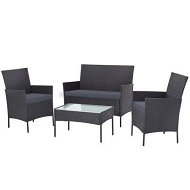 Detailed information about the product Gardeon 4 Seater Outdoor Sofa Set with Storage Cover Wicker Table Chair DarkGrey