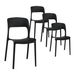 Gardeon 4PC Outdoor Dining Chairs Stackable PP Patio Chair Garden Furniture Black. Available at Crazy Sales for $179.95