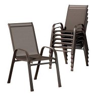 Detailed information about the product Gardeon 6PC Outdoor Dining Chairs Stackable Lounge Chair Patio Furniture Brown