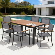Detailed information about the product Gardeon 7PCS Outdoor Dining Set Table and Chairs Patio Garden Furniture Bistro Set