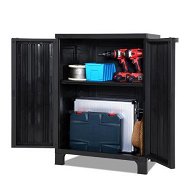 Detailed information about the product Gardeon 92cm Outdoor Storage Cabinet Box Lockable Cupboard Sheds Garage Adjustable Black