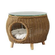 Detailed information about the product Gardeon Coffee Side Table Wicker Aluminium Desk Pet Bed Storage Outdoor Furniture