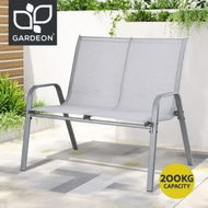 Detailed information about the product Gardeon Garden Bench Seat Steel Outdoor Patio Park Lounge Backyard Chair Grey