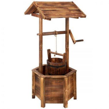 Gardeon Garden Decor Outdoor Ornament Wooden Wishing Well