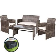 Detailed information about the product Gardeon Garden Furniture Outdoor Lounge Setting Wicker Sofa Set Storage Cover Mixed Grey