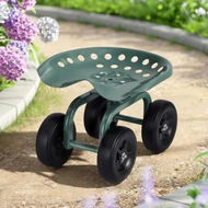Detailed information about the product Gardeon Garden Seat 360 Swivel Rolling Adjustable Height Work Scooter Cart Wheels Heavy Duty 150kg