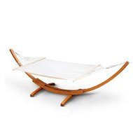 Detailed information about the product Gardeon Hammock Bed Outdoor Camping Garden Timber Hammock with Stand