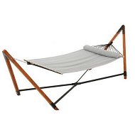 Detailed information about the product Gardeon Hammock Bed Outdoor Camping Timber Hammock with Stand Grey