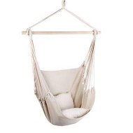 Detailed information about the product Gardeon Hammock Chair Outdoor Camping Hanging Hammocks Cushion Pillow Cream