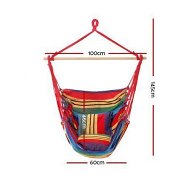 Detailed information about the product Gardeon Hammock Chair Outdoor Camping Hanging Hammocks Cushion Pillow Rainbow