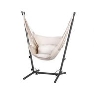 Detailed information about the product Gardeon Hammock Chair Outdoor Camping Hanging with Stand Cream