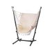 Gardeon Hammock Chair Outdoor Camping Hanging with Stand Cream. Available at Crazy Sales for $139.95