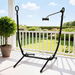 Gardeon Hammock Chair Stand Iron Frame w/ Phone Holder Black. Available at Crazy Sales for $119.95
