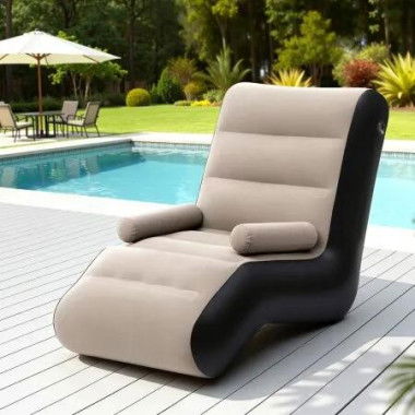 Gardeon Inflatable Chair Sun Lounger Blow Up Folding Air Chairs Sofa for Camping with Pump