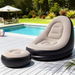 Gardeon Inflatable Chair with Ottoman Air Sofa Blow Up Air Chair for Camping with Pump. Available at Crazy Sales for $49.95