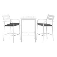 Detailed information about the product Gardeon Outdoor Bar Set Stools 3-Piece Dining Chairs Table Patio Aluminium Bistro Set